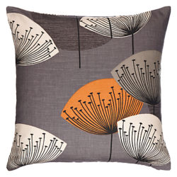 Sanderson Dandelion Clocks Cushion Orange